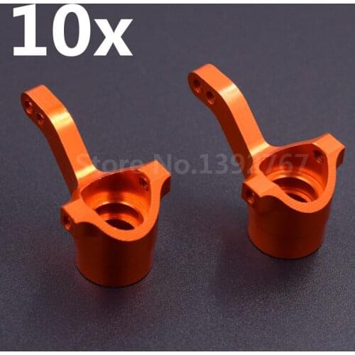 10Pcs RC Car HPI Aluminum Alloy CNC Steering Hub Carrier(L/R)(Al.) For 1/10 Scale Models BULLET3.0 ST/MT/WR8 Remote Control Car