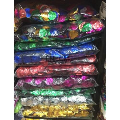 300pcs 18mm Large Shell Sequins Loose PVC Paillettes for Crafts Children Sewing DIY Clothing Accessories 7 Colors Available