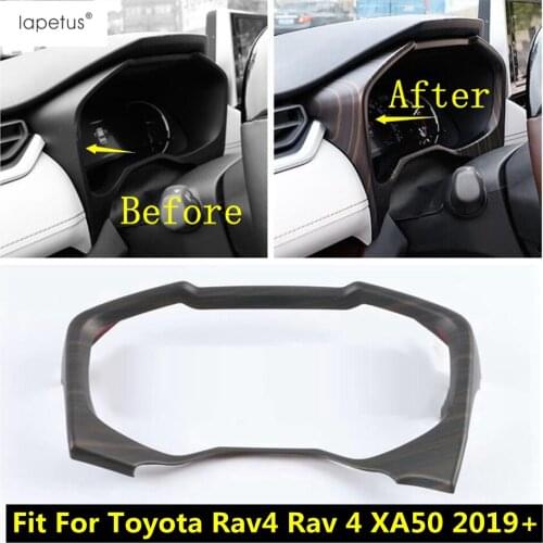 Lapetus Accessories Fit For TOYOTA RAV4 RAV 4 XA50 2019 2020 2021 ABS Center Console Dashboard Instrument Frame Cover Kit Trim