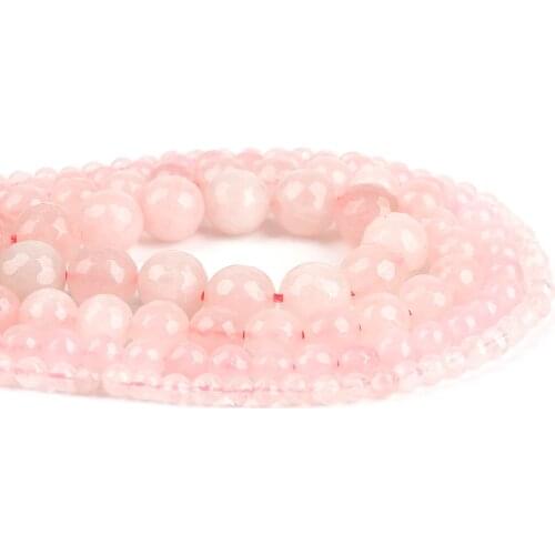 36-95pcs Faceted Bead 4 6 8 10mm Natural Powder Crystal Beads For Jewelry Making Findings Necklace Bracelet Earrings Findings