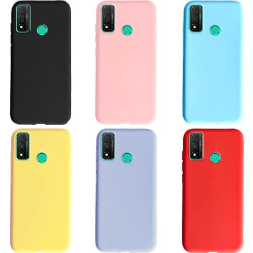 For Huawei P Smart 2020 Case 6.21 inch Cover Coque Matte Silicone Plain Color Soft Phone Case For Huawei Psmart 2020 Funda