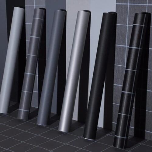 60CM*5M Solid Matte Vinyl self adhesive Wallpaper For Walls DIY Waterproof Wall Stickers Home Decor Films Living Room Kitchen