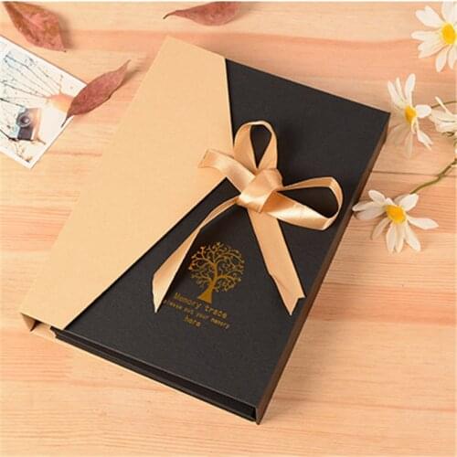 DIY Photo Album Romantic Creative Gift Scrapbook Ribbon Cartridge Hand Paste Type Graffiti Black Cardboard
