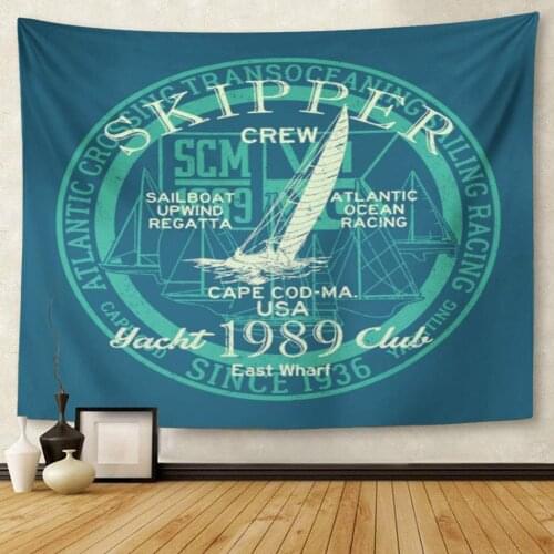 Sail Atlantic Ocean Sailing Regatta Racing for Boy Boat Tapestry Wall Hanging for Living Room Bedroom Dorm 50x60 inches