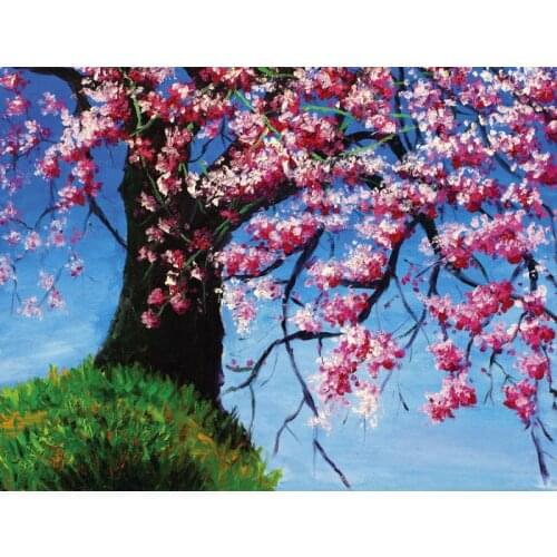 JMINE Div 5D Cherry Flower Tree Full Diamond Painting cross stitch kits art High Quality Plant 3D paint by diamonds