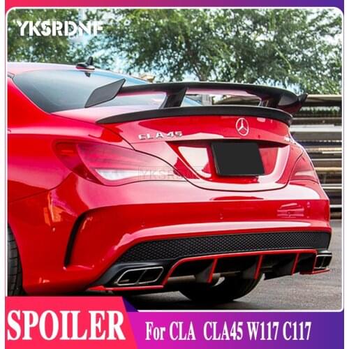 GT Spoiler Wing Lid For Mercedes - Benz CLA CLASS W117 CLA45 Carbon Fiber Rear Trunk Spoiler 2013 2014 2015 2016 2017 2018 2019