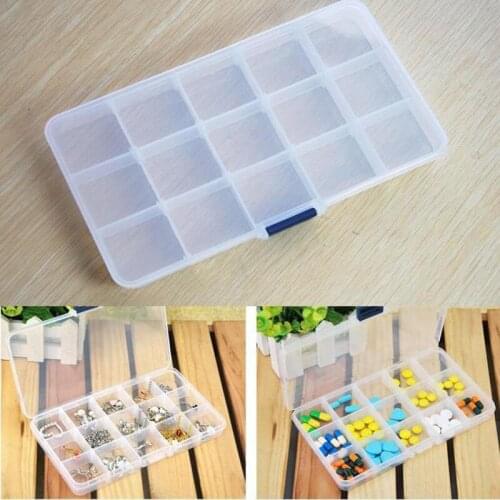 Multifunctional parts storage box 15 grid lattice adjustable tool box / components box / parts box