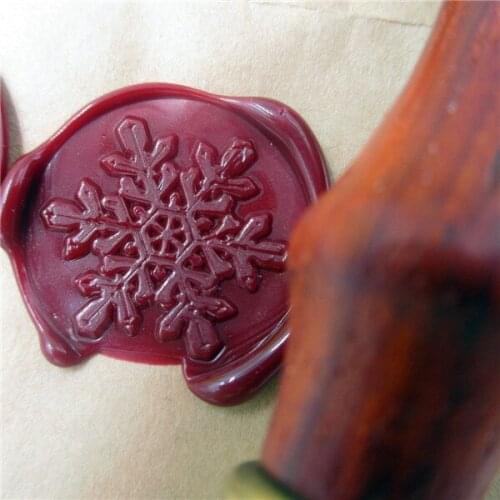 Customize DIY brass snowflake Box set personalized double Letter/Sealing Wax/wedding Wax Seal Stamp Custom invitation stamp