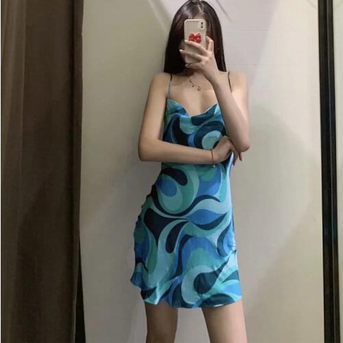 Za Women New Retro Printing Long Trousers Hight Waist Pants Casual Straight Slim Pants And Mini Suspender Dress XITIMEAO