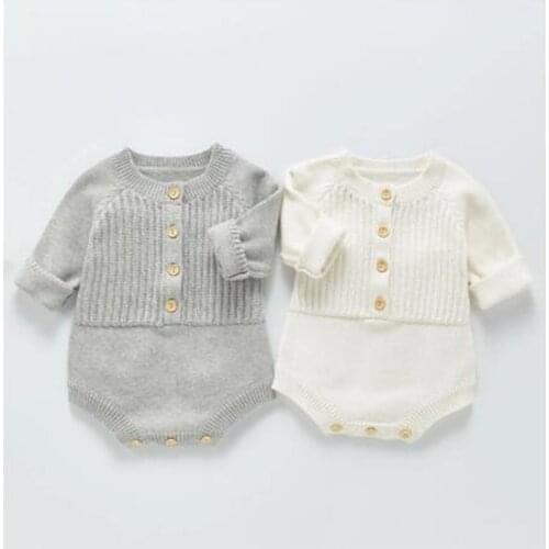 Autumn Baby Boy Girl Rompers Baby Kids Boy Girl Newborn Rompers Clothes New 2021 Baby Boy Girl Long Sleeve Knit Rompers