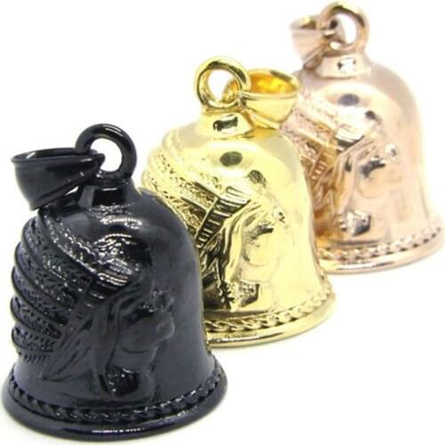 Rany&Roy Indian Motorcycles Bell Pendant 316L Stainless Steel Jewelry Cool Motorbiker Pendant