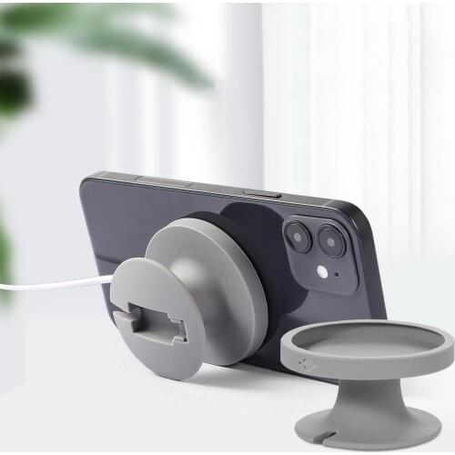 Silicone Organizer Wireless Charger Protective Cover For Iphone 12 Wireless Charger Case Stand Cable Winder Protective Shell