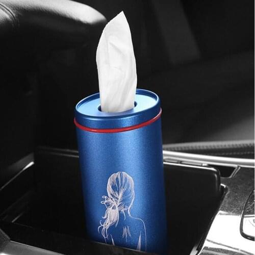 Alloy Car Tissue Box Car Seat Back Hanging Storage Tissue Case Box Container Towel Napkin Papers Bag Holder Box Case Car storage