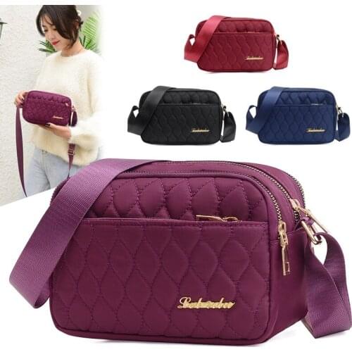 Spring 2021 New Womens Crossbody Bag Fashion Embroidery Single Shoulder Bag Lingge Leisure Large Capacity Messenger Bag