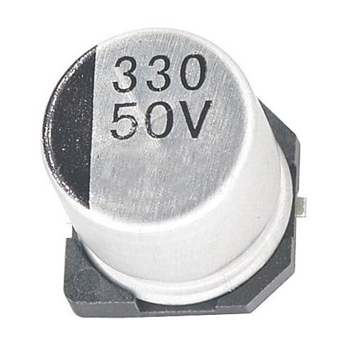 10pcs/lot 50v 330uf volume 10x10.5mm SMD aluminum electrolytic capacitors
