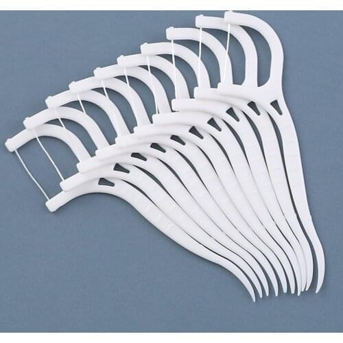 100pcs Dental Floss Flosser Picks Toothpicks Teeth Stick Tooth Cleaning Interdental Brush Dental Floss Pick Cleaning Tooth