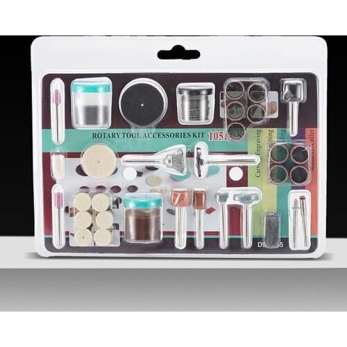 105pcs Grinding Accessories Cutting Discs Sandpaper Circle Steel Wire Brush Polishing Tool Accessories Mini Grinding Tool Kit