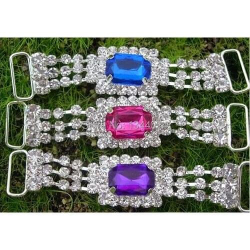 20 Pieces Crystal Rhinestone Multicolored Bikini Connector Swimwear Decoration