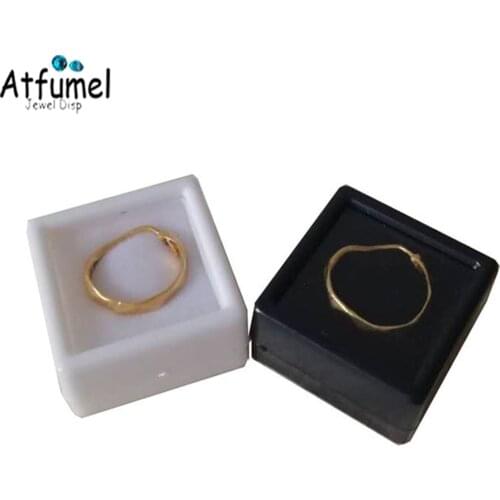 50Pcs Glass Cover Gemstone Diamond Jewelry Box Loose Stone Jewelry Display Case Holder Earring Storage Container Box Wholesale