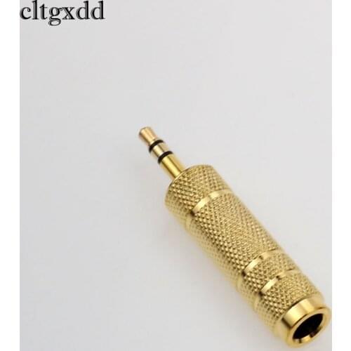 Cltgxdd 3.5mm Male to 6.5 mm Female Adapter 3.5 plug to 6.35 Jack Stereo Speaker Audio Adapter converter for Phone PC Notebook