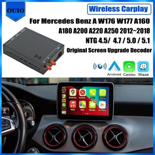 Android Carlief / Wireless Carplay For Mercedes Benz A W176 W177 A160 A180 A200 A220 A250 NGT Rear camera Interface Adapte