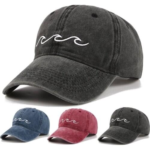 Kpop Summer Washed Wave Baseball Cap Women Men Retro Snapback Hats High Quality Dad Casquette Hip Hop Bonnet Chapeau Kapelusz