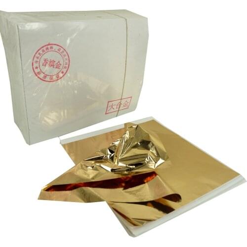 Taiwan Shiny Clutch Gold Foil Champagne Gold Silver Rose Gilding Decorative Material Anti Oxidation 1000 Sheets 130 x 135 mm