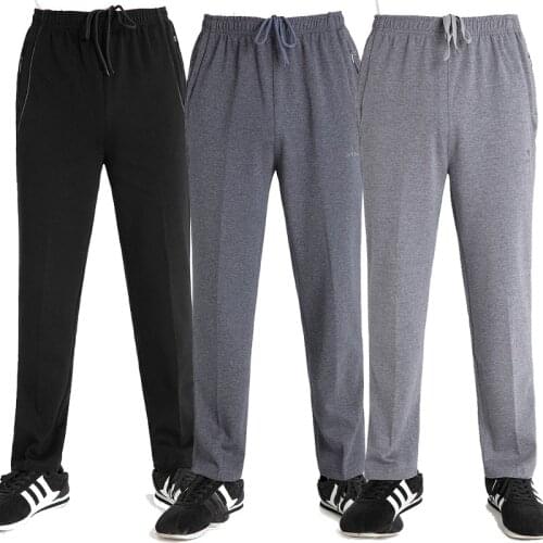New arrival fashion Trousers Men Loose Cotton thick Casual Autumn Winter High Elastic Waist Full Length plus Size L-4XL 5XL
