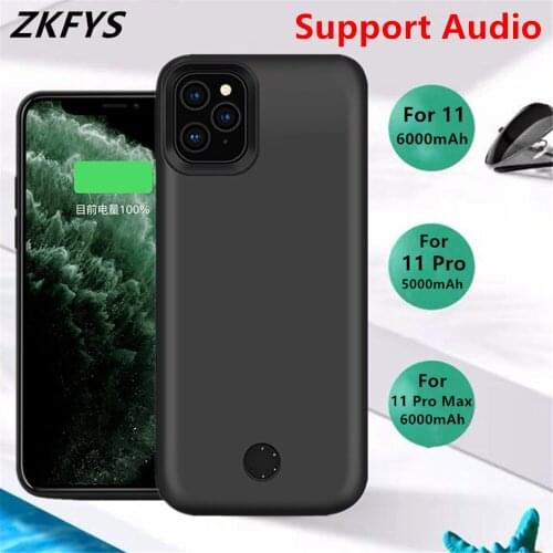 Battery Charger Cases For iPhone 11 Pro Max Battery Case External Charging Power Bank Cover For iPhone 11 Powerbank Case