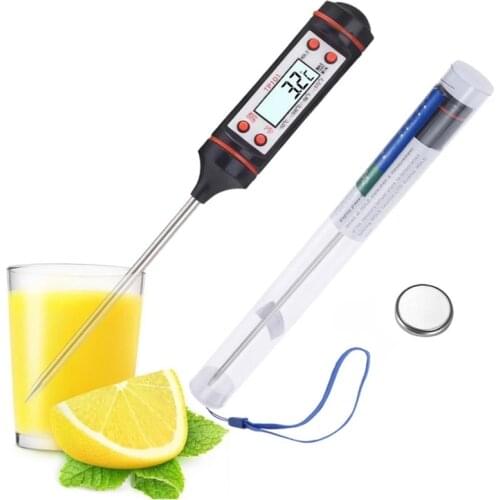 Kitchen Digital BBQ Food Thermometer Meat Cake Candy Fry Grill Dinning Household Cooking Thermometer Gauge Oven Thermometer Tool