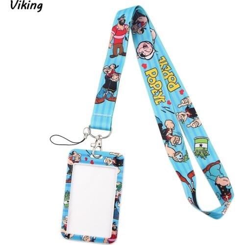 G1791 Cartoon Lanyard Keychain key Badge Mobile Phone Rope Lanyard With Kawaii Card Holder Cover