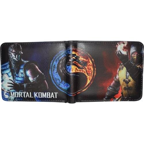 New Arrival Cartoon Movie Mortal Kombat Wallet Short Purse With Coin Pocket