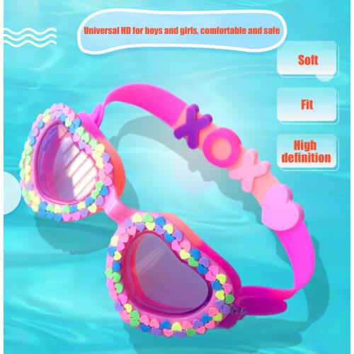 Childrens Cute Cartoon Swimming Goggles Waterproof Anti Fog Eyewear Boys Girls Baby Water Sports Glasses Diving Mask