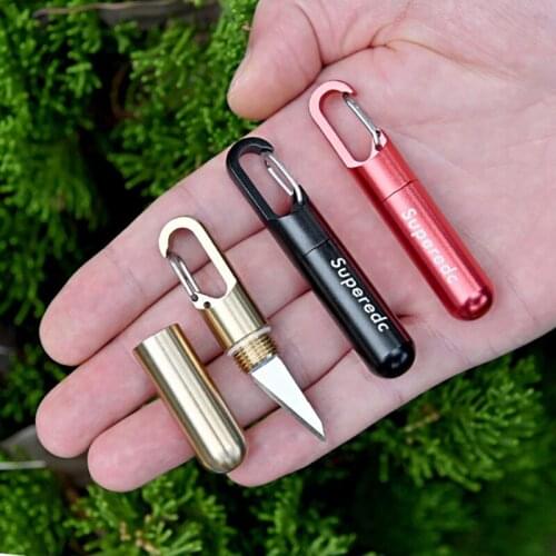 Outdoor Mini Knife Open kit gadget Keychain Fold Pocket Keyring Ring Box Package Tool Camp Key Opener Survive Outdoor Blade