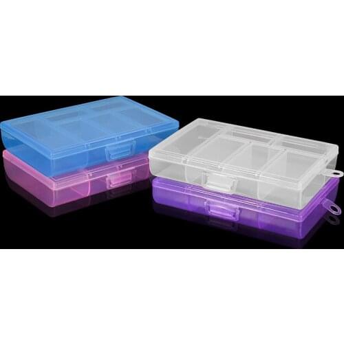 6 Style Plastic Storage Jewelry Box Compartment Slots Adjustable Transparent Tool Case Craft Organizer Box For Jewelry Box Case