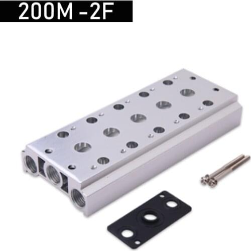 4V210-08 Pneumatic Solenoid Valves Air Exhaust Manifold 200M 2F Two Valve Plate Base Manifold