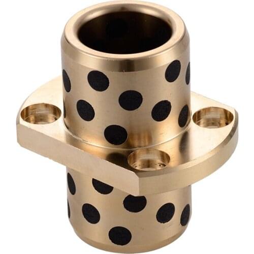 Bronze Impregnated Graphite Oilless Bushing 32*5/8*15*45 40*6/10*19*55 42*6/12*21*57 43*6/13*23*61 48*6/16*28*70 Center Flange