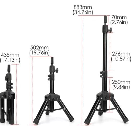Adjustable Tripod Headform Mannequin Head wig stand Prosthesis Doll Holder Brackets Model Hairdressing Training Hair Tool
