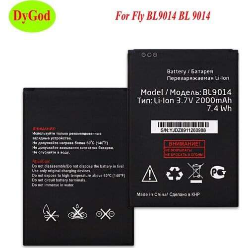 DyGod 2000mAh For Fly BL9014 BL 9014 Battery Replacement For Fly BL9014 BL 9014 Batteries Bateria Smart Phone