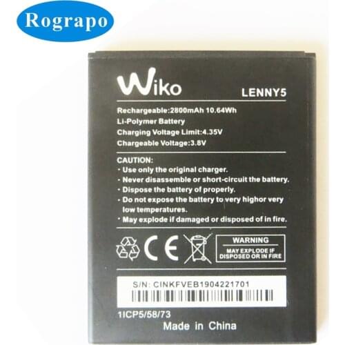 New 2800mAh Li-Polymer Replacement Battery For Wiko Lenny 5 robby 2 / Wiko 3921 Mobile Phone