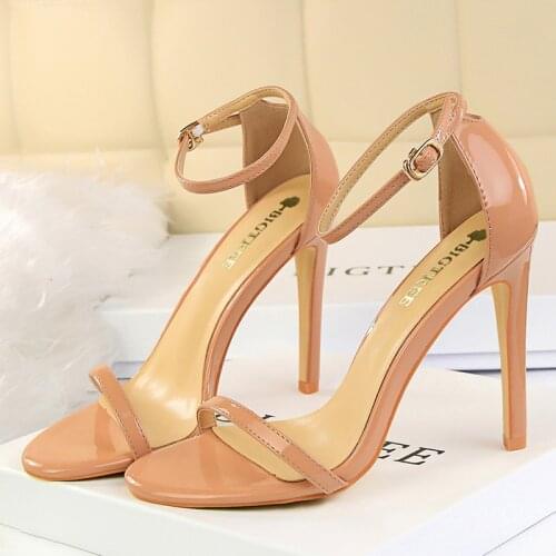 Bigtree Shoes Women Sandals Heels Sexy Stiletto High Heels Ladies Sandals Narrow Band Pumps Heels Wedding Shoes Women Summer