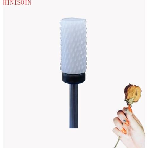 White-10PCS -Ceramic Nail Drill Bit - Large Barrel Bit - (0080.066)
