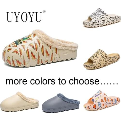 Winter Fur Slippers 35~46 Designer Kanye West Men 2020 fashion Women Foam runner mens slide casual slippers beach shoes shoes