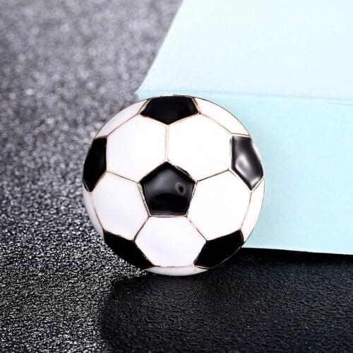 Zlxgirl fashion football shape punk brooch and pendant mens jewelry Scarf Suit Sweater Pin hijab accessory carton brooch pin