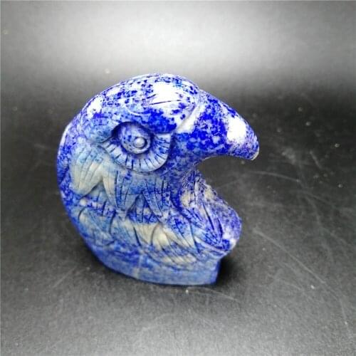 1 pc 6.5 cm natural crystal stone polished lapis lazuli eagle carving