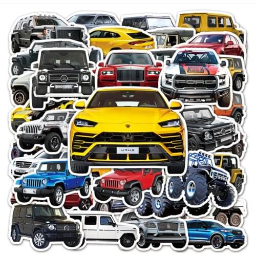 10/30/50PCS Cool Off-road Vehicle Luggage Graffiti Skateboard Notebook Hand Account Decoration Waterproof Sticker Toy Wholesale