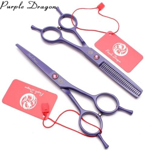 5.5" Violet Nomal Scissors Thinning Shears Professional Pet Scissors Animal Grooming Scissors Animal Scissors Set of Tool Z1012