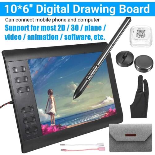 9.4x14.17 Inches Digital Pen Tablet Anime Graphic Tablet for Drawing &Playing OSU with 8192 Levels With Battery Pen+Protect Bag