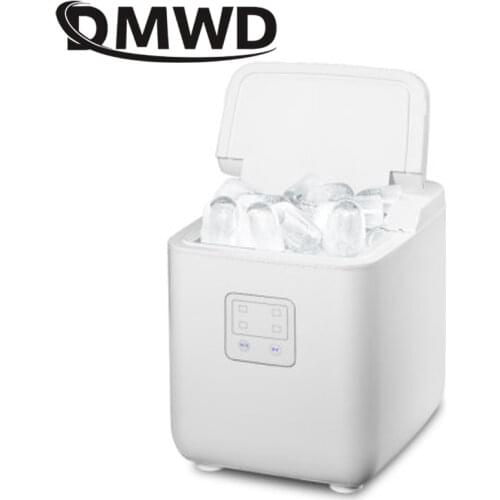 DMWD Commercial Automatic Ice Maker Electric Bullet Cylindrical Ice Machine15kg/24h Mini Ice Making Machine For Milk Tea Shop