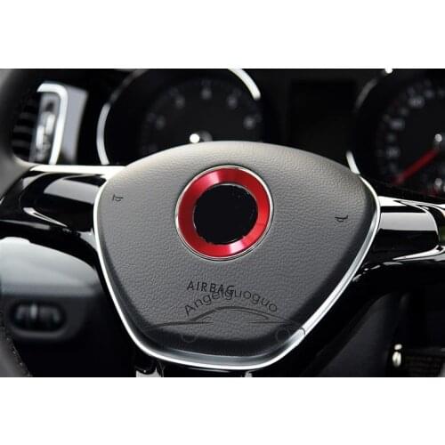 Angelguoguo Car steering wheel decorative circle modified sequins sticker for 2011-2017 Volkswagen Passat Tiguan golf Jetta